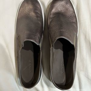 VINCE Verrell backless sneaker BRONZE super soft leather worn once size 9M